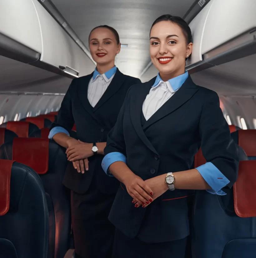 Cabin crew members